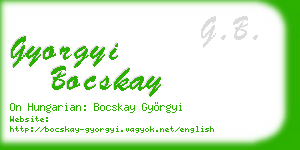 gyorgyi bocskay business card