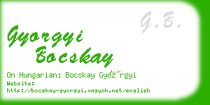 gyorgyi bocskay business card